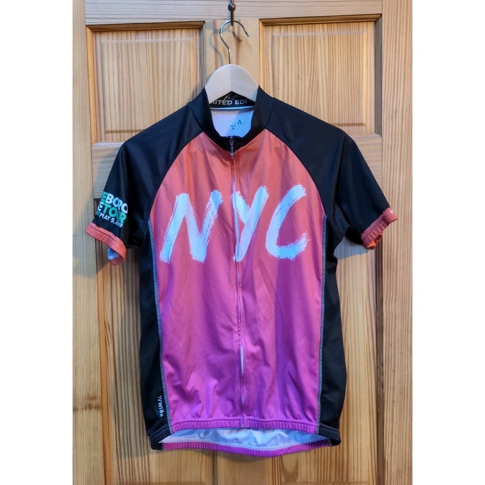 Primal Limited Edition Cyclist Zip Up AZ M Shirt 2019 NYC 5 BORO BIKE TOUR TD